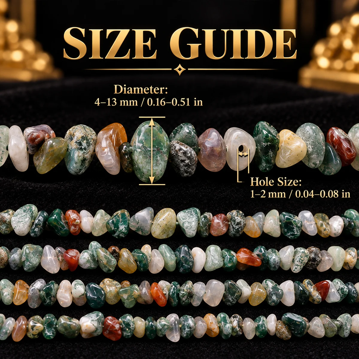4-13mm 172pcs Stone Irregular Small Indian Agate Spacer Loose Beads For Jewelry Bracelets Necklace Making DIY Accessories