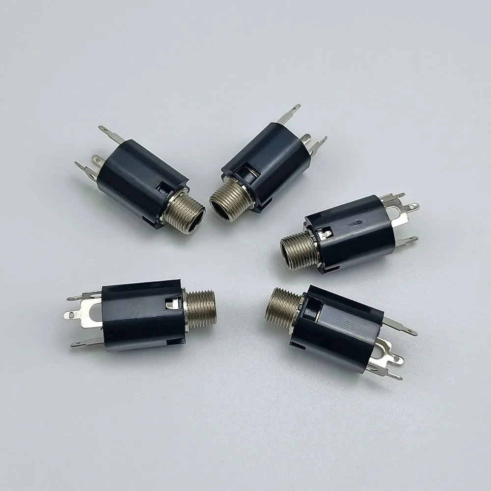 5 Stücke Gitarre Endpin Jack 6,35mm Eingang für Akustische Elektrische Gitarre Bass Ausgang Jack