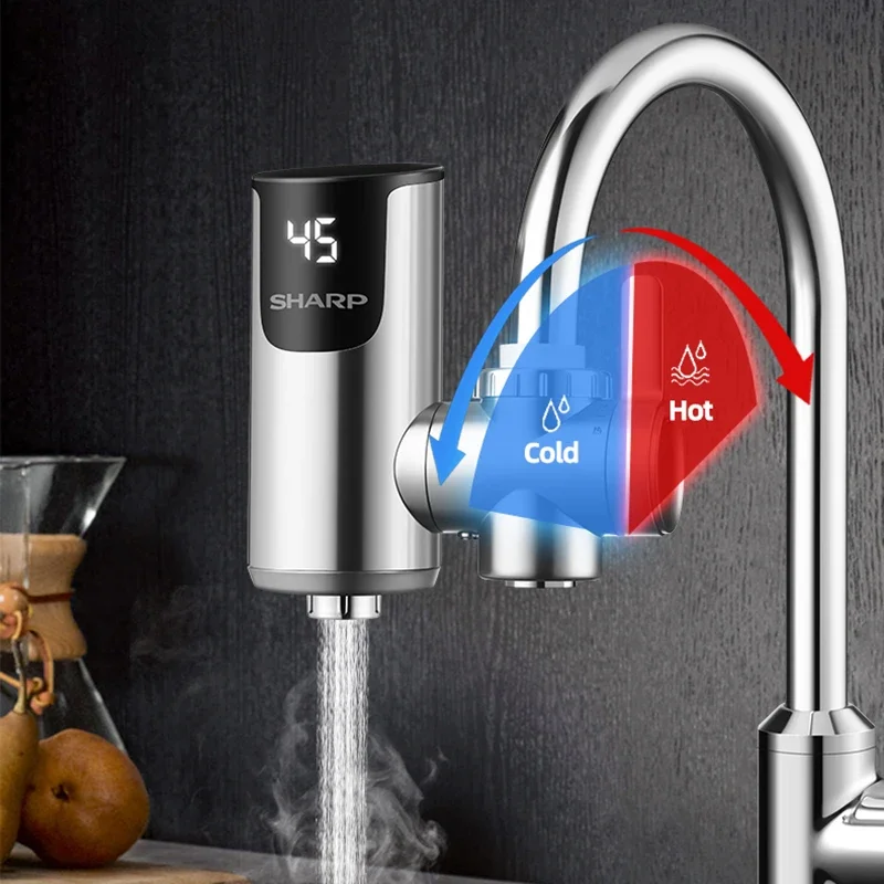 

3000W Electric Water Heater Kitchen Faucet Tankless Geysers Faucet Heater 220V Heating Tap Instantaneous Heaters Robinet