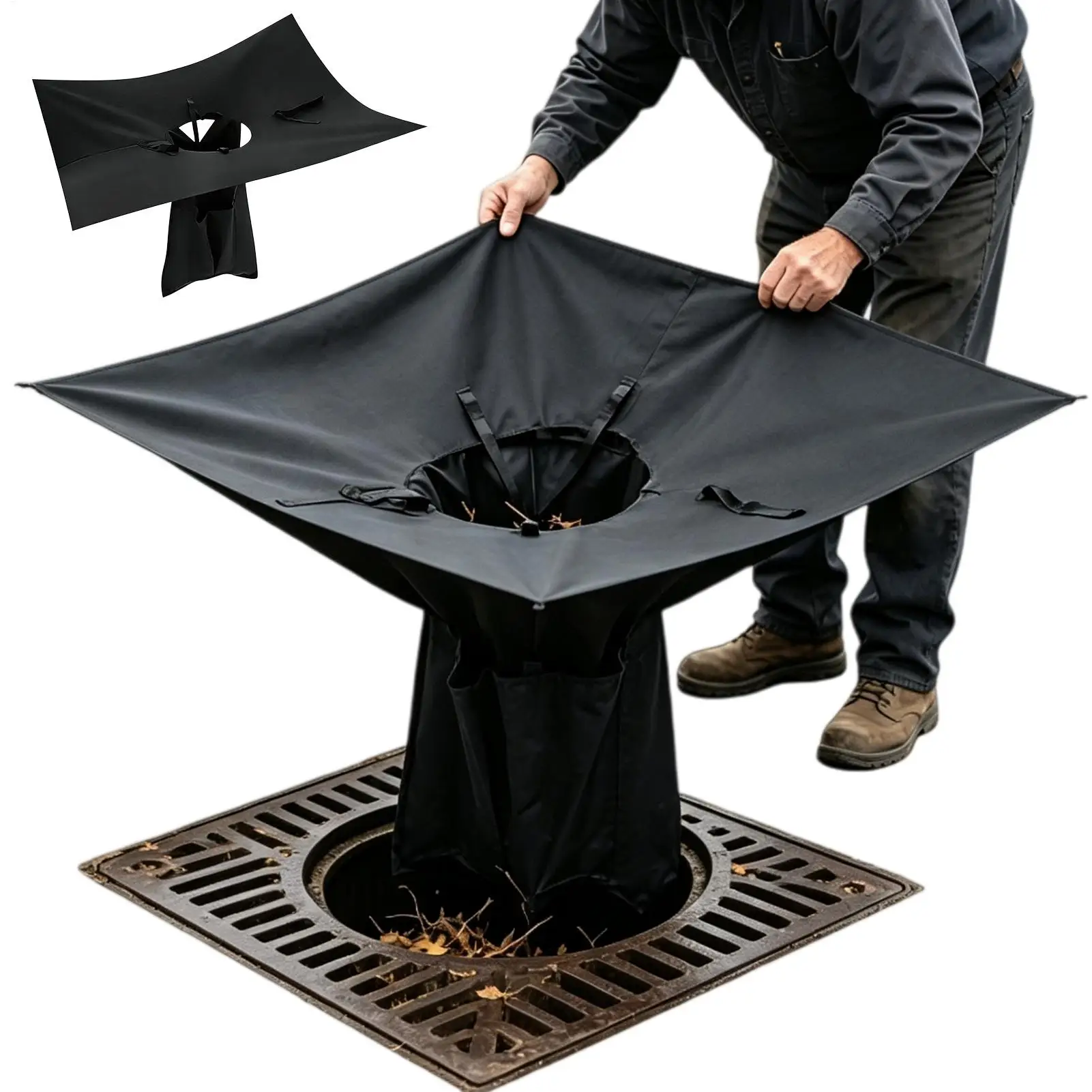 Rain Water Filter Hangable Rain Purifier Drainage Bag Rainwater Well Filter for Lawn Patio Outdoor Camping Garden Backyard