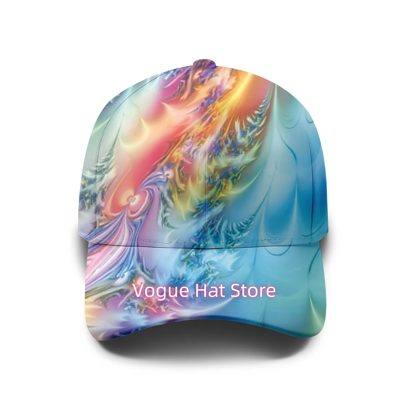 Fantasy Rainbow Phoenix Printed Baseball Cap, Fantasy Art Pattern Hat, Trendy Cap, Unisex Adjustable, Suitable for Daily Travel,