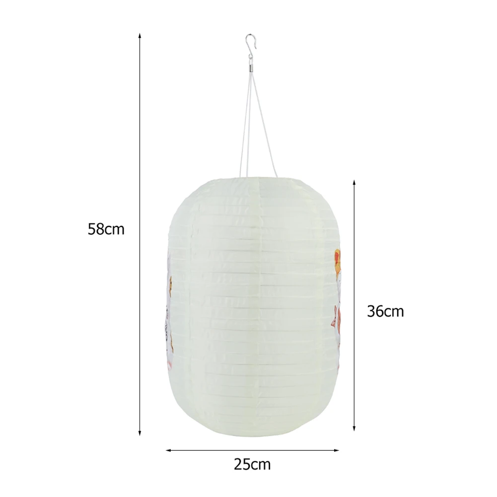 10Inch Lồng Đèn Sân Vườn Năng Lượng Mặt Trời Ánh Sáng Ngoài Trời Lồng Đèn Vải In Đèn Năng Lượng Mặt Trời Trang Trí Đám Cưới Chống Nước Ngày Lễ Chiếu Sáng 25Cm