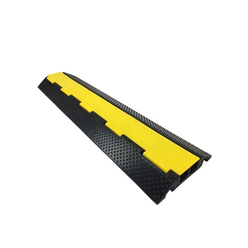 High quality, factory recycled solid 1000 * 250 * 50mm 2-channel compression speed reducer cable protector for concrete, 6kg