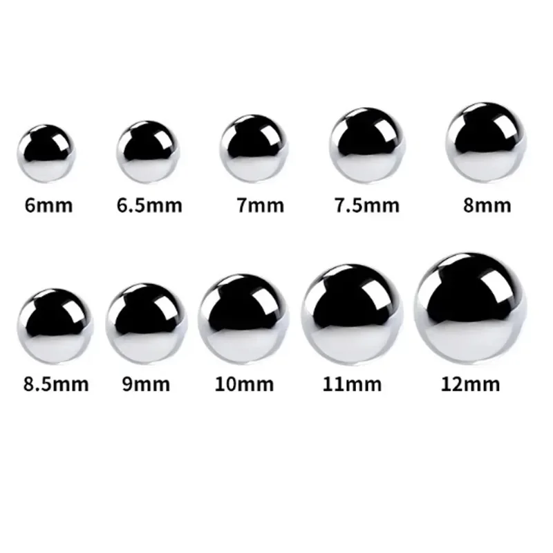 5-200Pcs Carbon Steel Balls Dia 6 6.5 7 7.5 8 8.5 9 9.5 10 11 12mm Solid Ball Round Beads Steel Ball