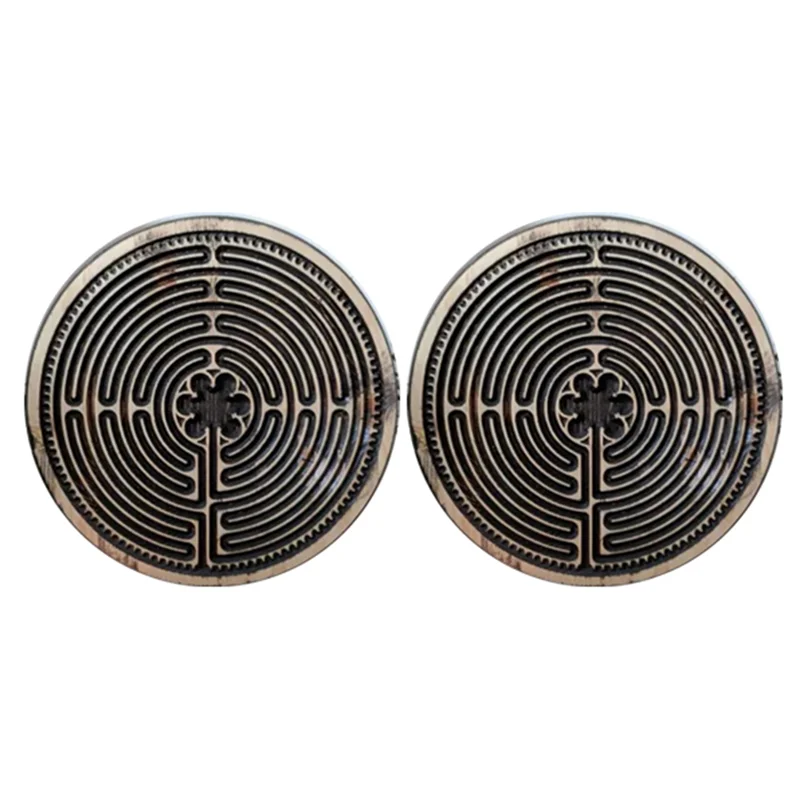 

BEDW-2PCS Meditation Finger Labyrinth Meditation-Relaxation And Decompression Wooden Finger Labyrinth Finger Labyrinth Tool