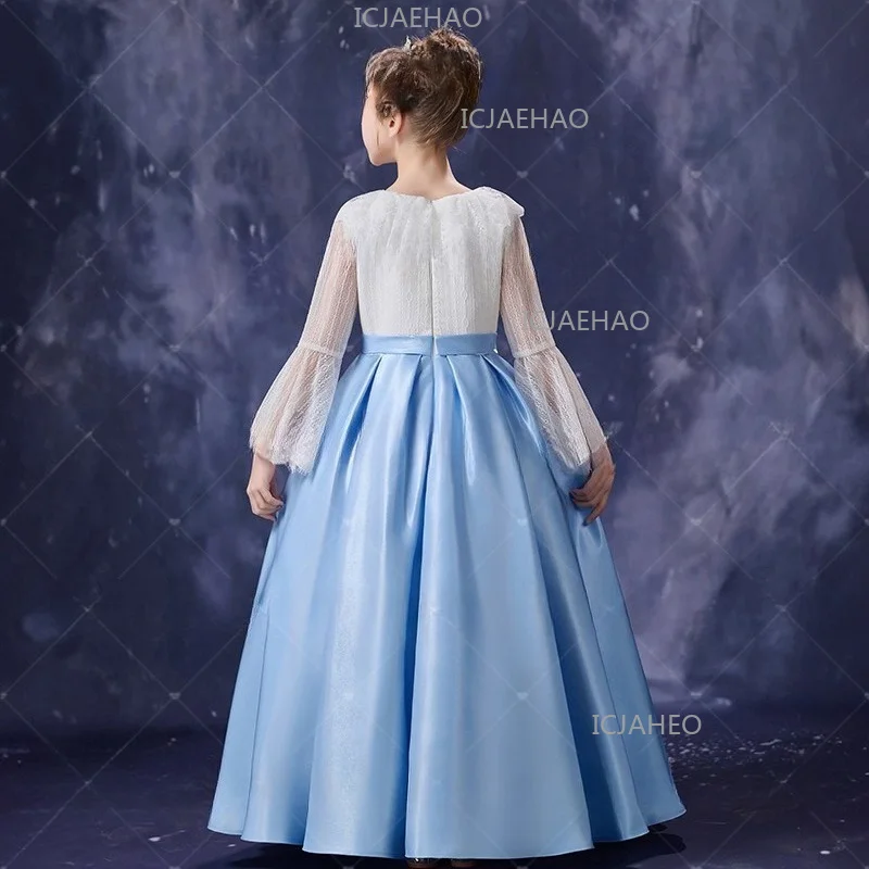 Girls Formal Dress For Catwalk Piano Performance Violin Cello  Costune Party Dresses)Recital Host & Birthday Party Gown Children - view 4