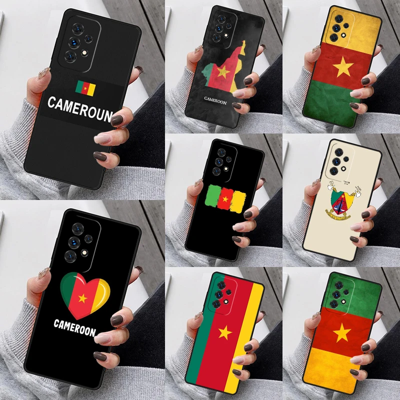 Republic of Cameroon Flag Phone Case For Samsung Galaxy S23 S21 S20 FE S24 S22 Ultra Note20 S10 S9 S8 Plus A40 A52 A12 A13 A53