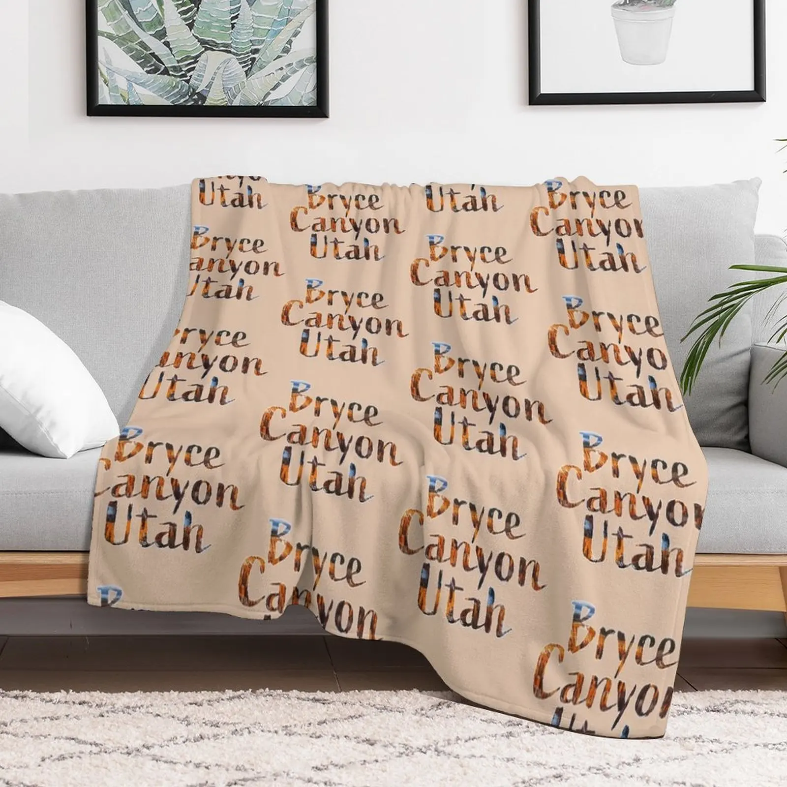 Bryce Canyon Utah, cool lettering design Throw Blanket sofa bed Heavy Decoratives Blankets