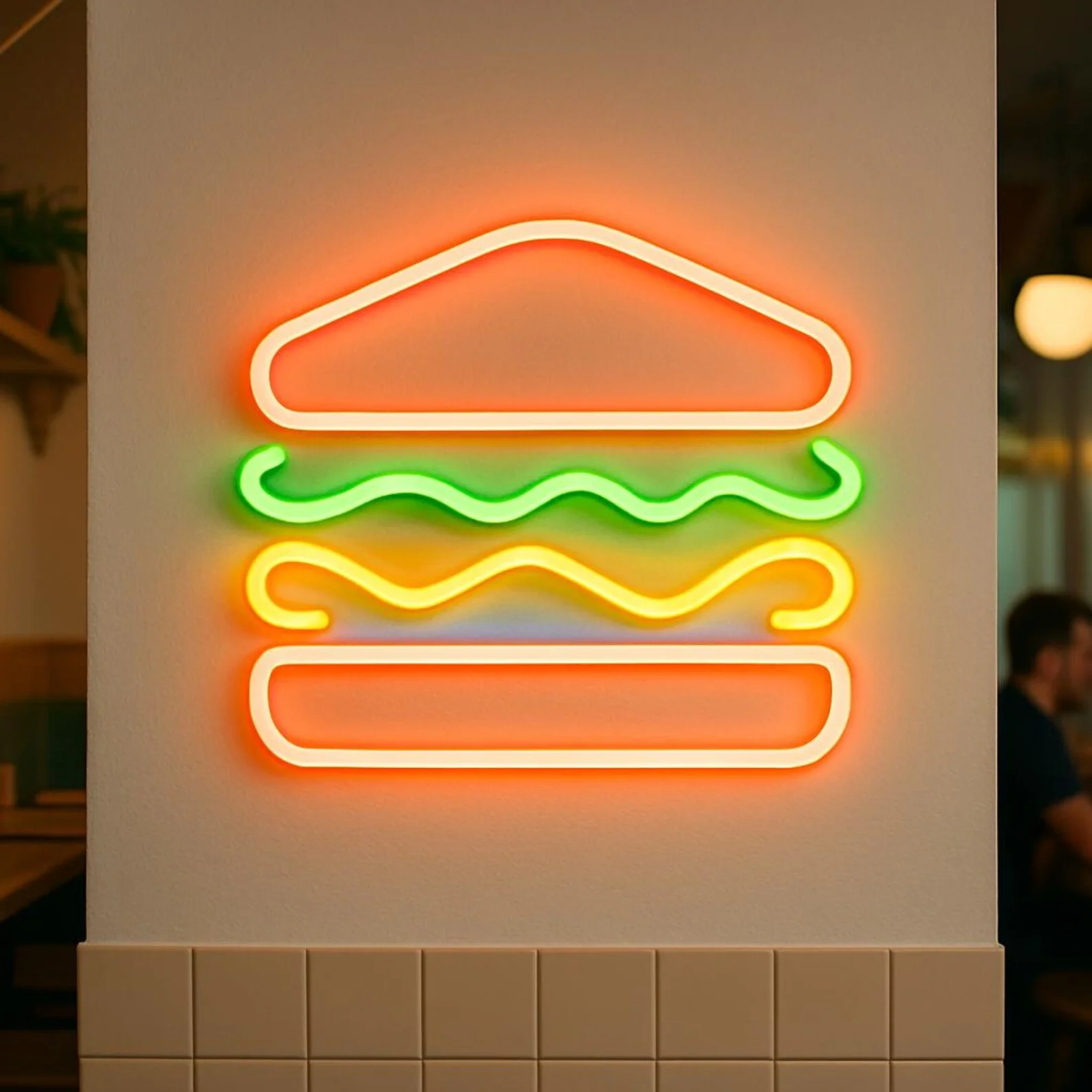 Sandwich Neon Sign, Breakfast Cafe Light,Street Food Led Sign, Bistro Neon Decor,Dinning Room Decor
