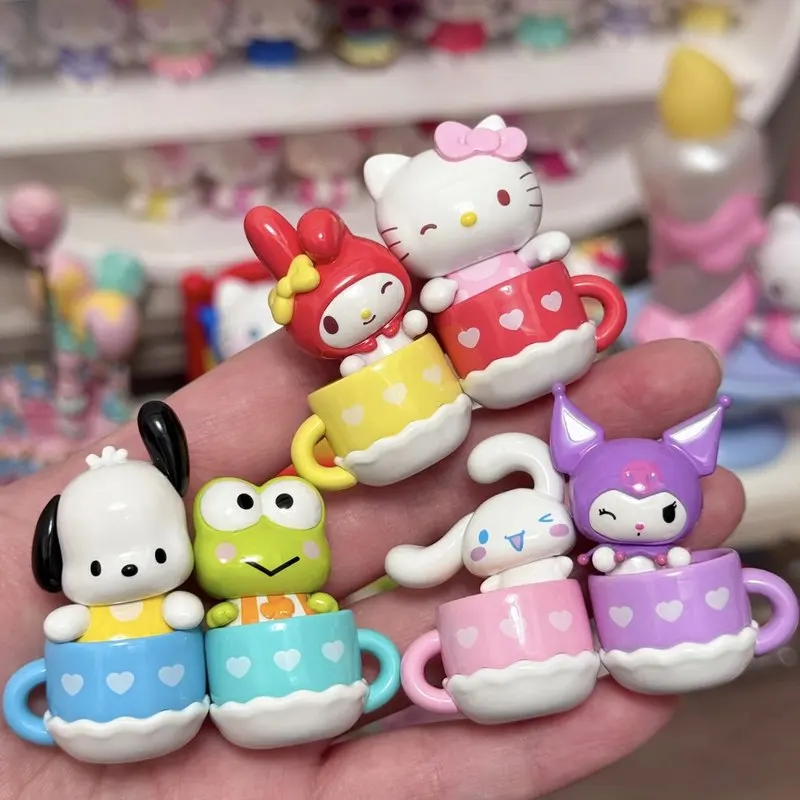 Genuine Sanrio Kada Bumper Cup Blind Bag Kawaii Mini Figure Cute Magnetic Ornaments Exquisite And Interesting Toys Hello Kitty