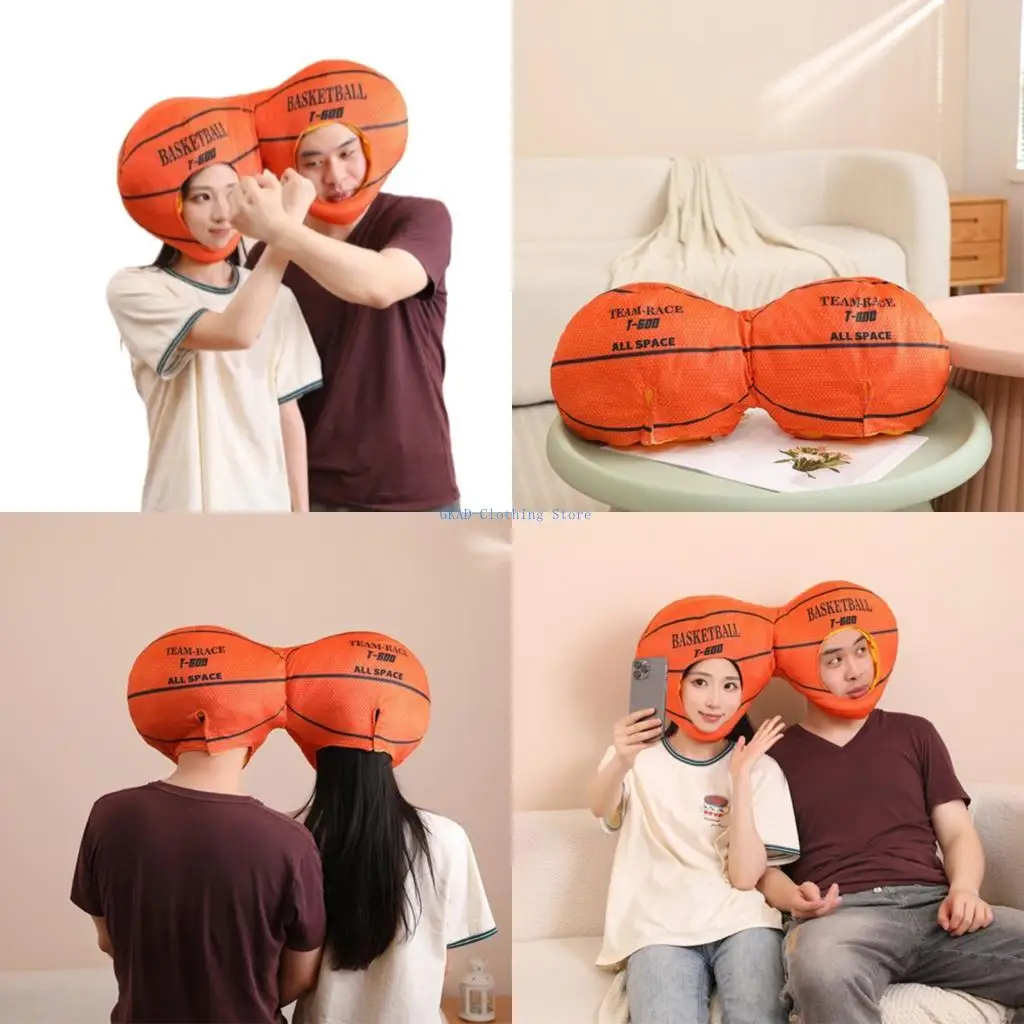 

N0PE Double Head Basketball Headgear Hat For Sport Event Celebration Gathering Wear