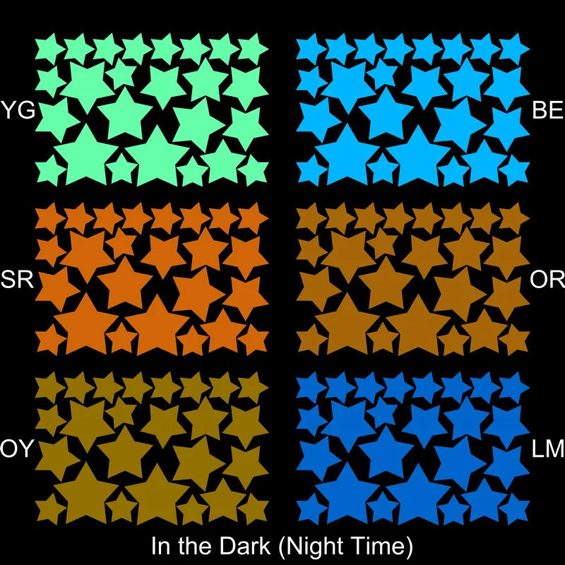 Glow in the Dark Star Sticker Kids Room Wall Ceiling Christmas Decoration Shop Window Xmas Deco Fridge Door Car Body Vinyl Decal