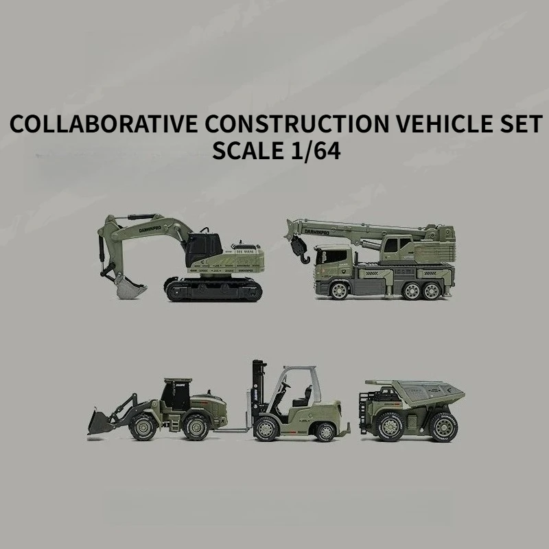 1/64 Scale RC Construction Vehicle Series Electric Toy Gift Set Mini Collectible Model for Adult RC Hobby Enthusiasts