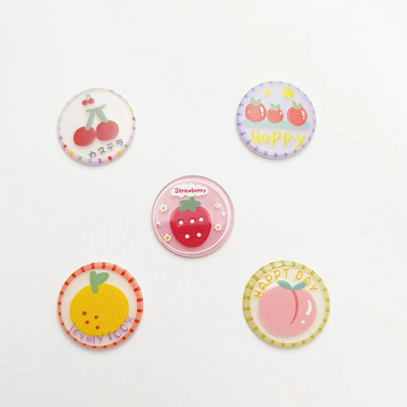 20 sztuk/partia 2.2CM akrylowe owoce do płaskich kaboszonów Scrapbooking DII biżuteria akcesoria do dekoracji rękodzieła
