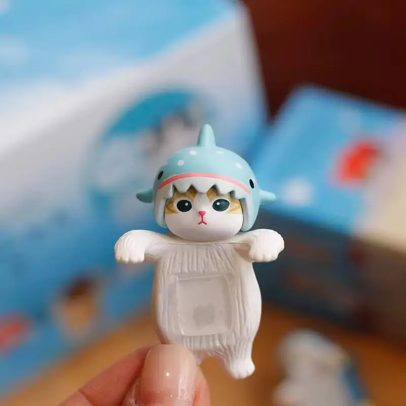 

Новая коллекционная фигурка Mofusand Ocean Party Blind Box: милый котик, украшение для мобильных устройств, настольный декор, подарок для фанатов на праздники