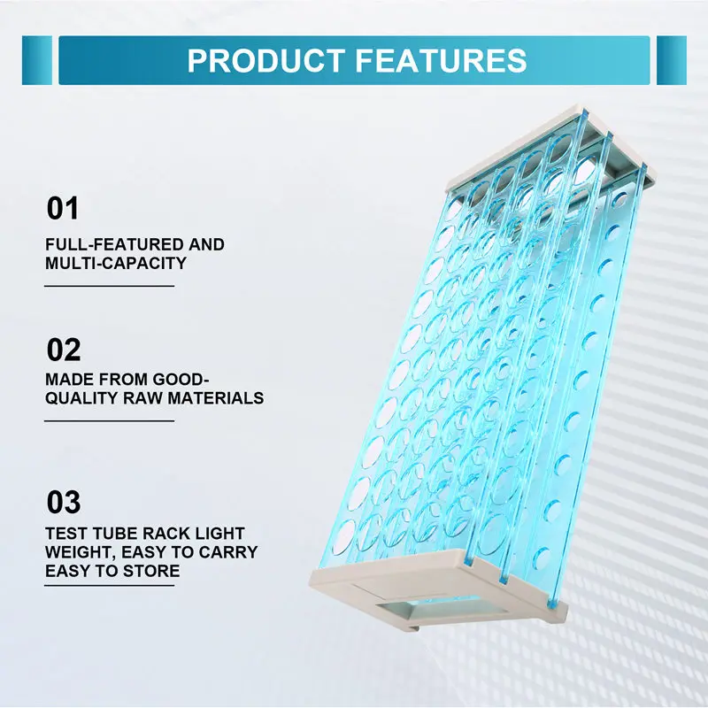 3PCS 18Mm 50-Well Opbergvak Laboratorium Buis Rekken Reageerbuis Rekken Centrifugebuis Rekken