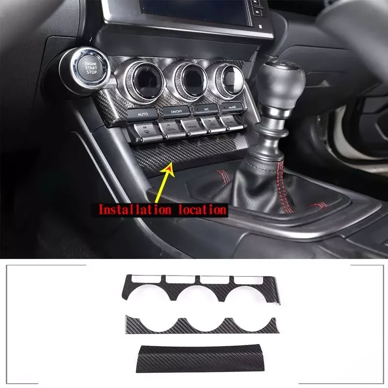 

Real Carbon Air Condition Switch Panel Trim Cover For Tayota 86 Subaru BRZ 2022+