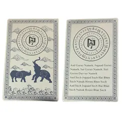 Rhinocerus And Elephant Metal Cards Religious  Crafts  Amulets High Quality Factory Direct Sale Brass Material