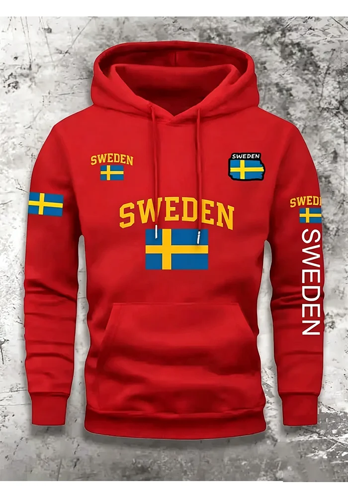 The new men's hoodie for Spring and Autumn 2026 features a casual fashionable and comfortable 2D letter pattern print