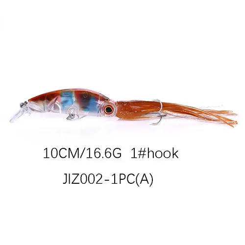 Cebo, pesca en el mar, fundición larga, pulpo grande, señuelo de calamar, cebo de pesca de plástico ligero para agua salada, cebo falso