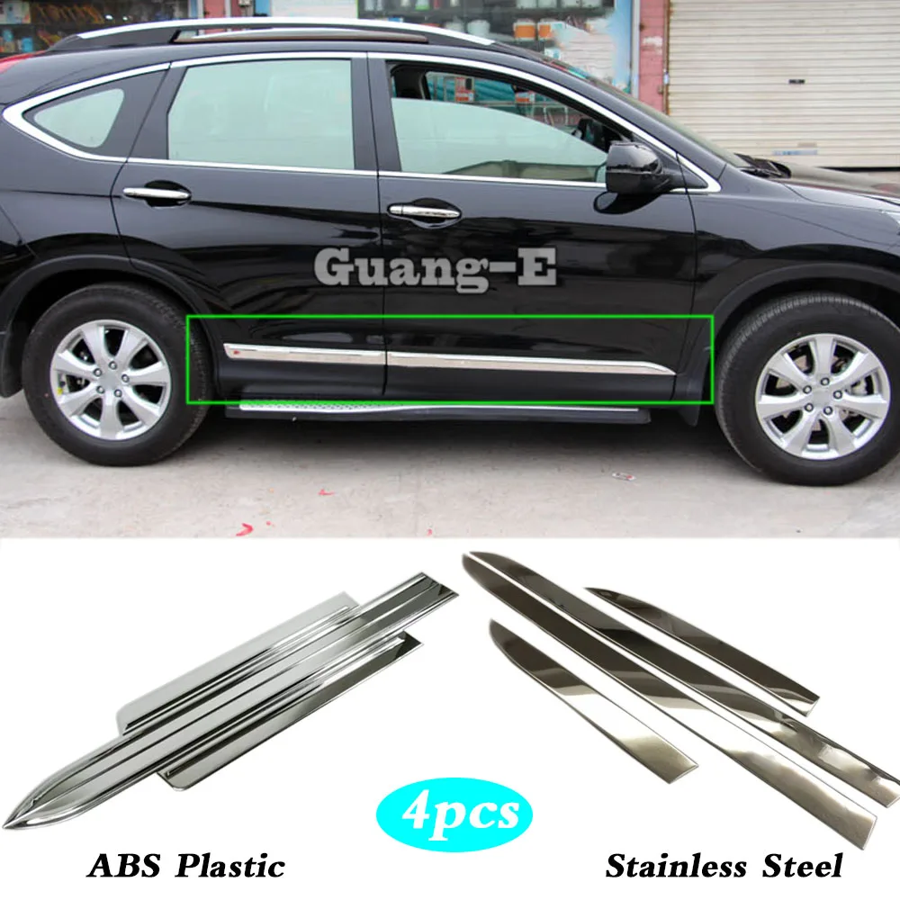 

Car Stainless Steel/ABS Chrome Side Door Trim Strip Molding Stream Panel Bumper Body For Honda CRV CR-V 2012 2013 2014 2015 2016