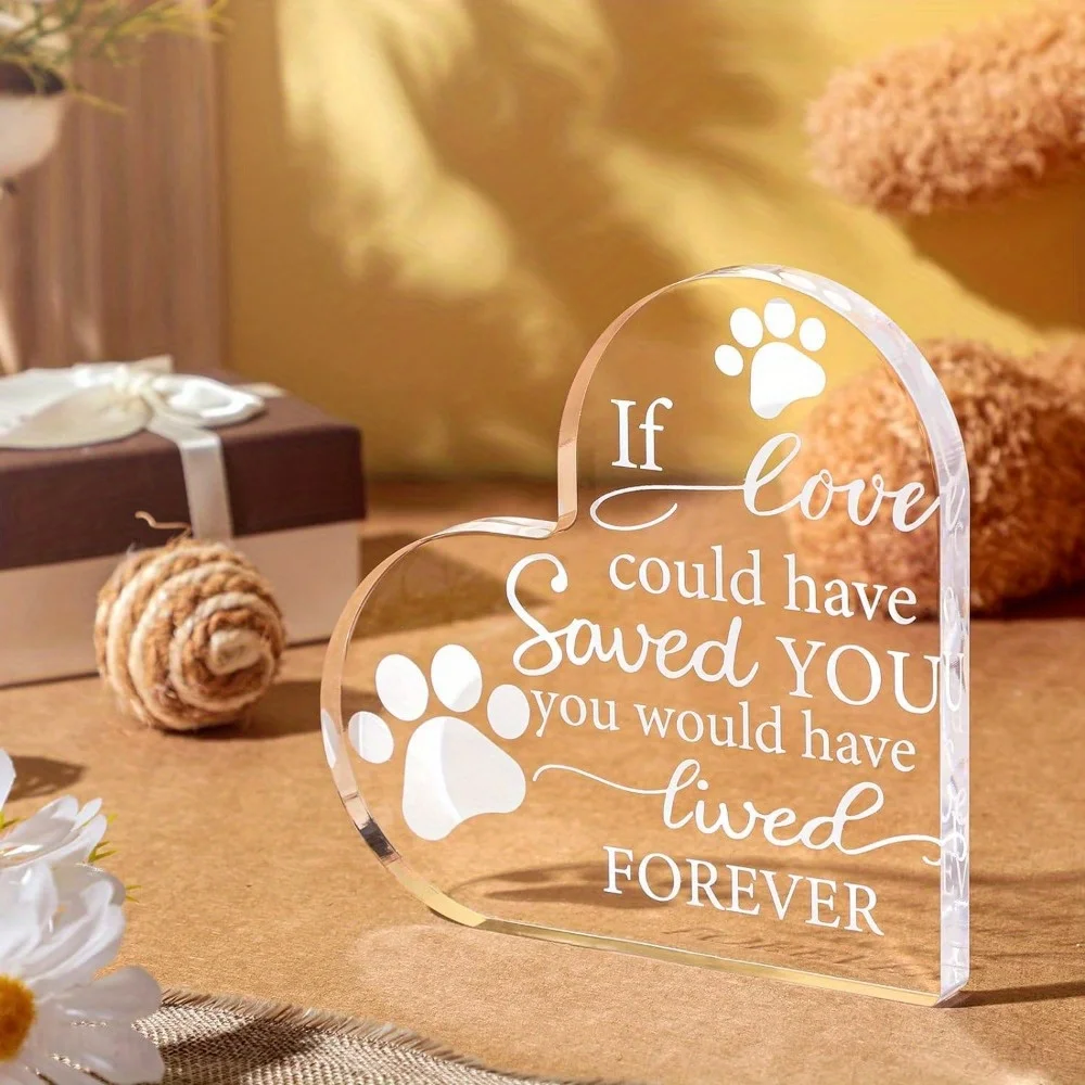 1pc Acrylic Decorations Pet Memorabilia Acrylic Decorative Ornaments Holiday Gifts Room Decorations Size