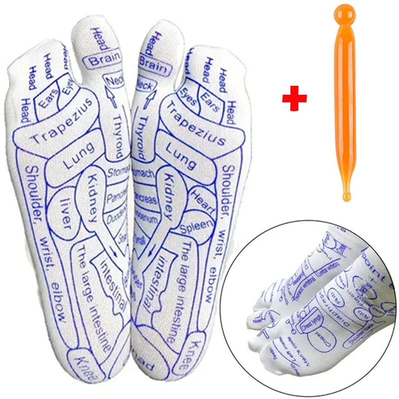 Fashion Massage Relieve Tired Feet Socks Acupressure Foot Massager Reflexology Socks Foot Point Tool Physiotherapy Stocking