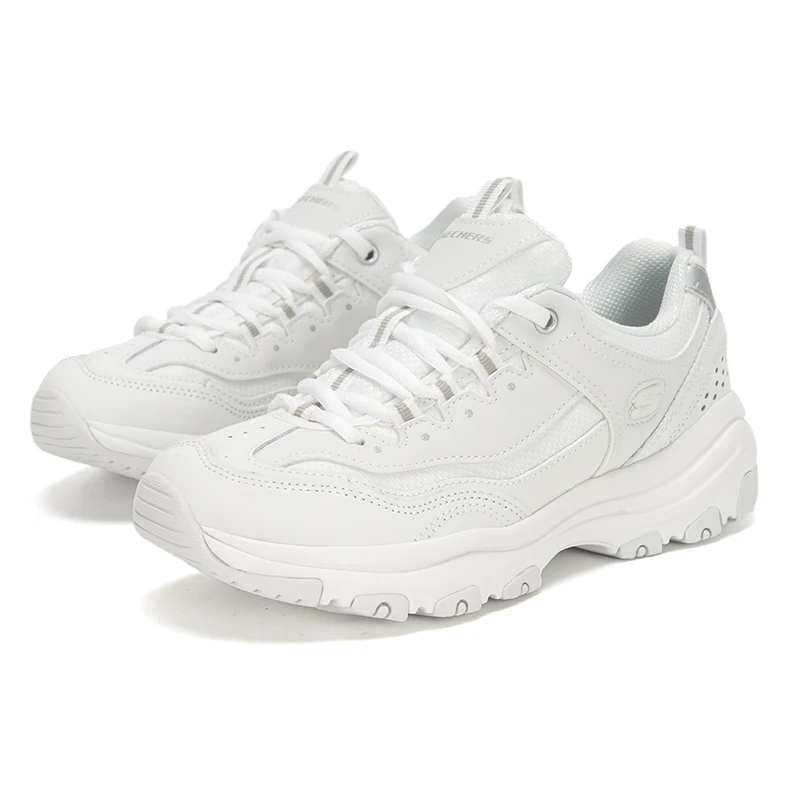 

Skechers Women's Shoes Panda Shoes Retro Comfortable Lightweight Breathable Dad Shoes Versatile Casual Shoes Thick-Soled Panda 88888250-Wht