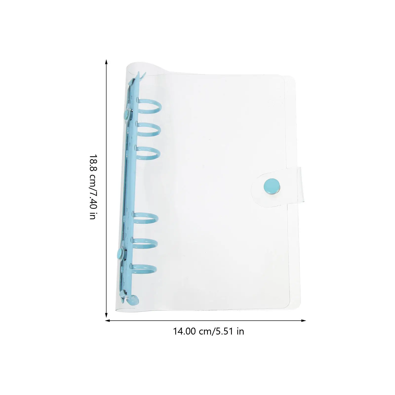2Pcs High-Grade Flexible Binder Notebook Cover Clear Elegant Loose-Leaf Ring Design for School Office Scrapbook Journal Planner
