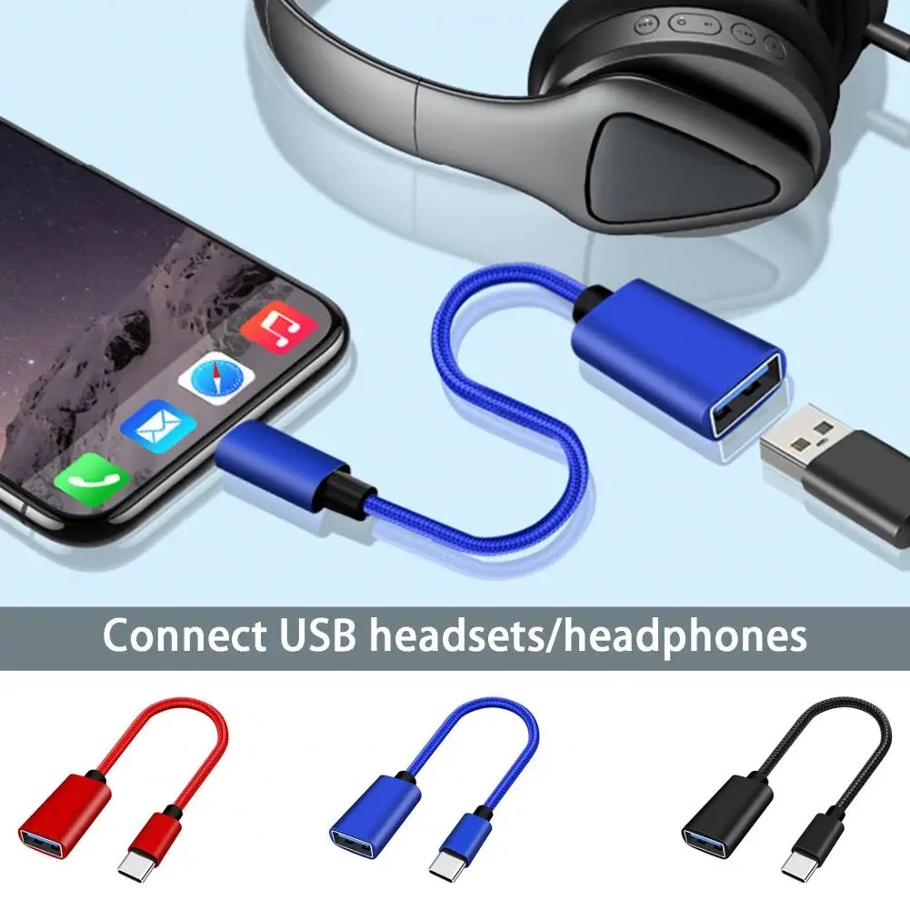 USB C to USB 어댑터 타입 C OTG 케이블 남성 to USB 2.0 여성 케이블 어댑터 사무실용