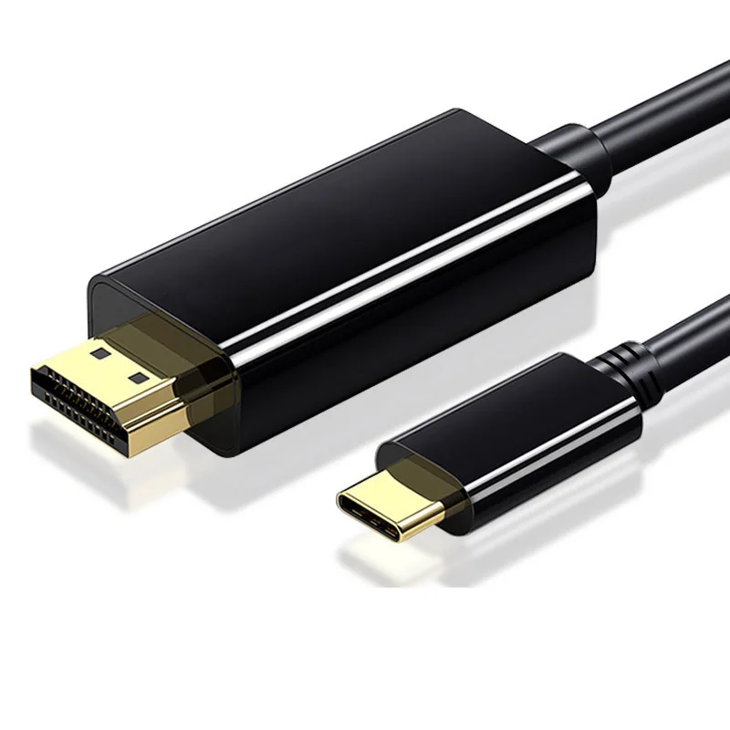 .8M USB-C Type C 3.1 Male To HDMI-Compatible Adapter Cable USB C to 4K 30HZ HDMI Cable Converter For MacBook PC Monitor