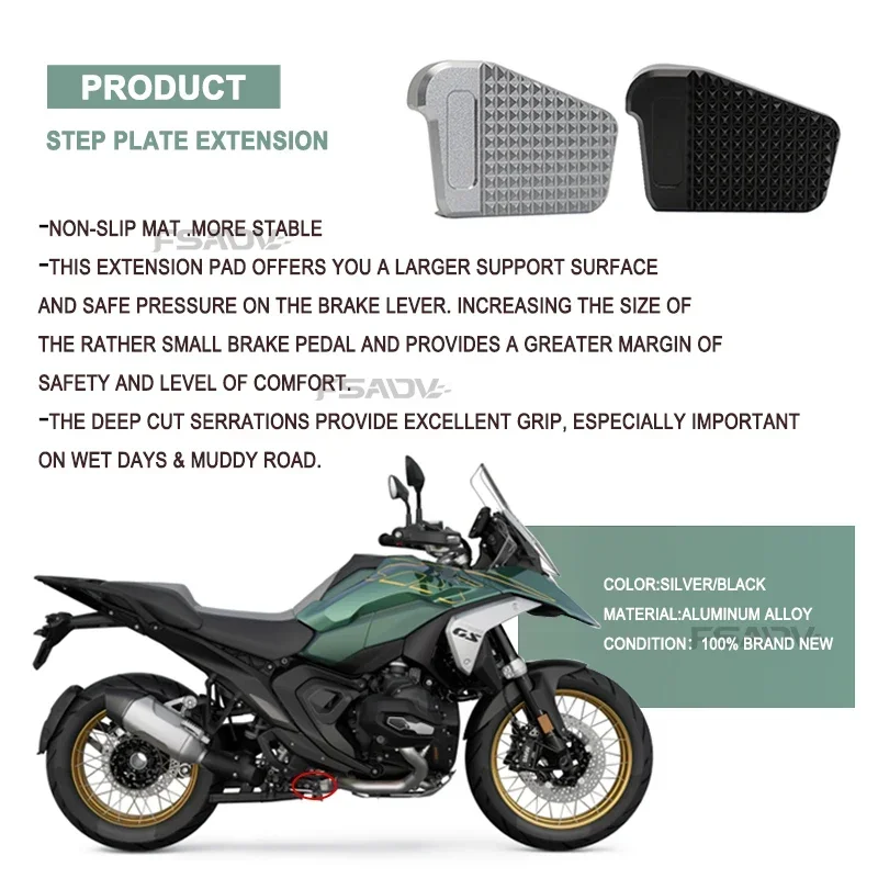 Para BMW R1300GS extensión de palanca freno R 1300 GS R1300 GS R 1300GS ADV 2023 2024 extensor Pedal extensión pie agra
