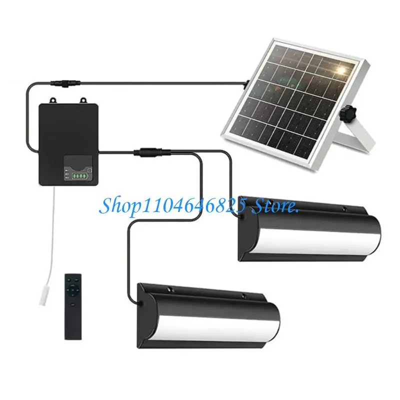 Outdoor Solar Wall Light with Control Box and Remote for Shed Garage Areas and Poultry House Placement for Daily Use