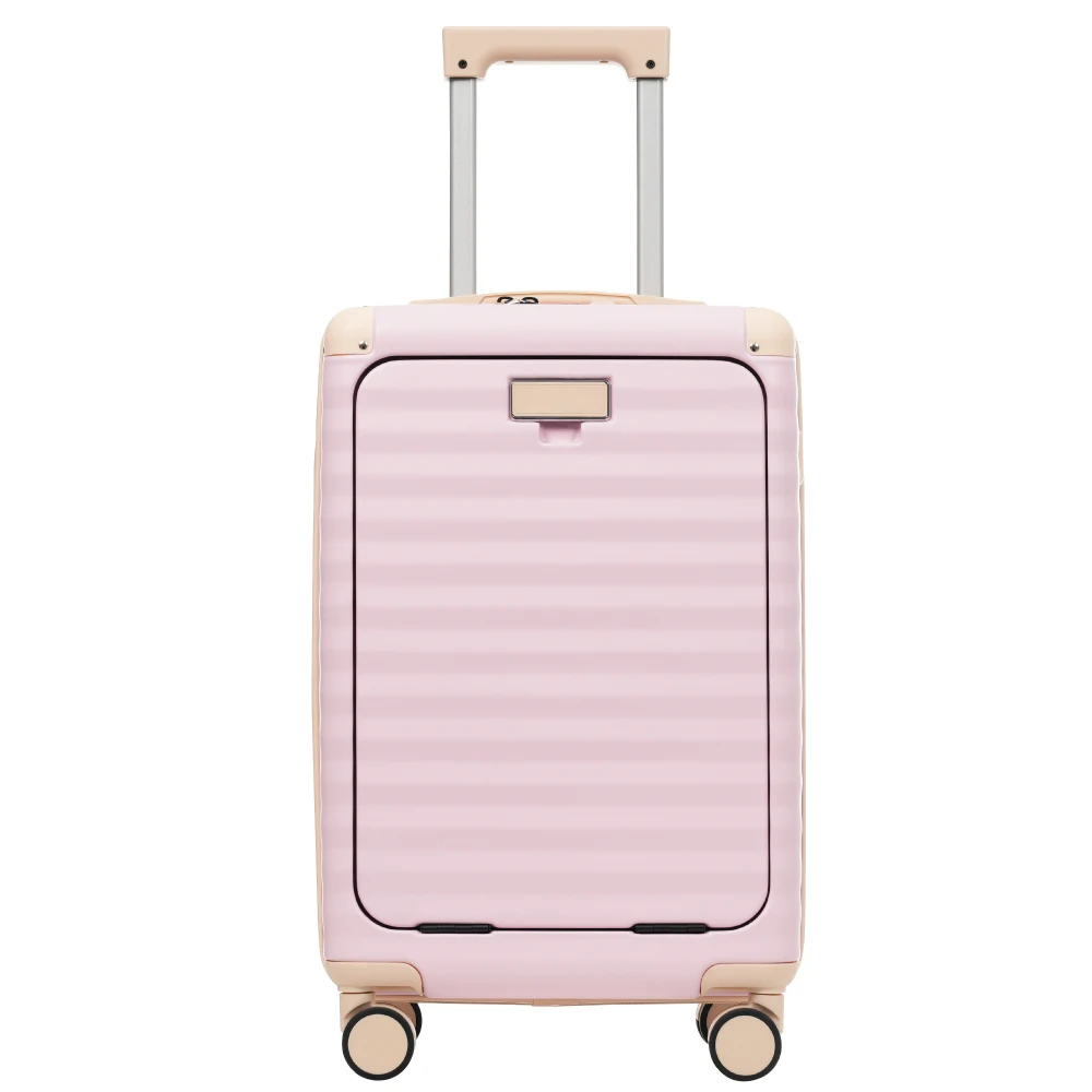 

5Pcs Hardside Front Opening Luggage Set Expandable Carry-On with Spinner Wheels TSA Lock USB Cup Holder Duffel Bag