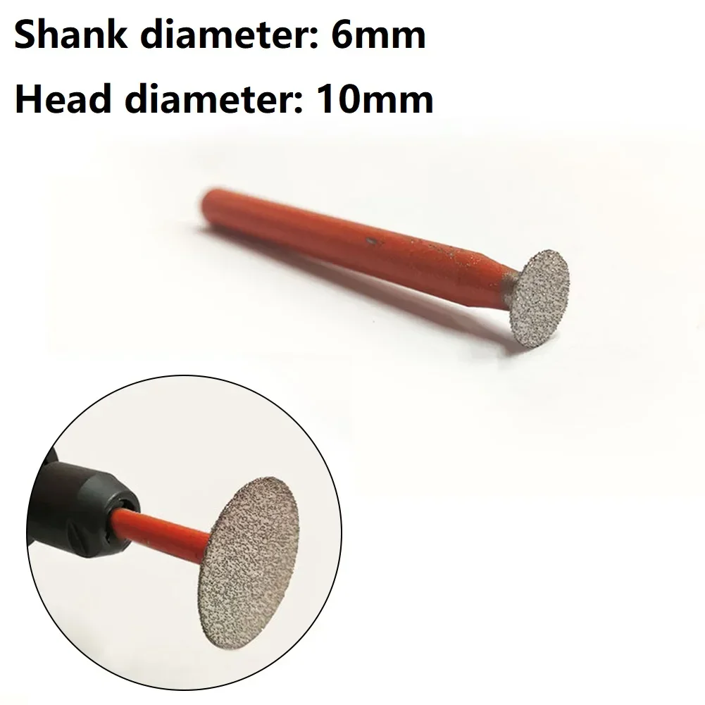 Ensemble d'outils de forage à distance pour polir le verre, fraise de meulage diamantée à tige de 6mm, point illac, gravure, carrée, pierre diversifiée