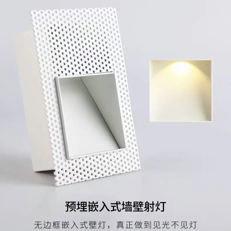 Frameless embedded led foot light Embedded skirting light Hotel staircase aisle stepping corner step light