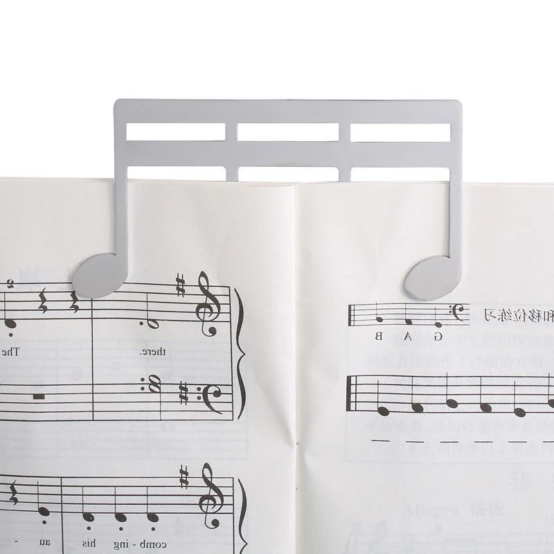 Metal Music Book Clip Music Stand Clips Sheet Music Clips for Outdoor Playing Note Paper Books Piano Guitar Violin Keyboard