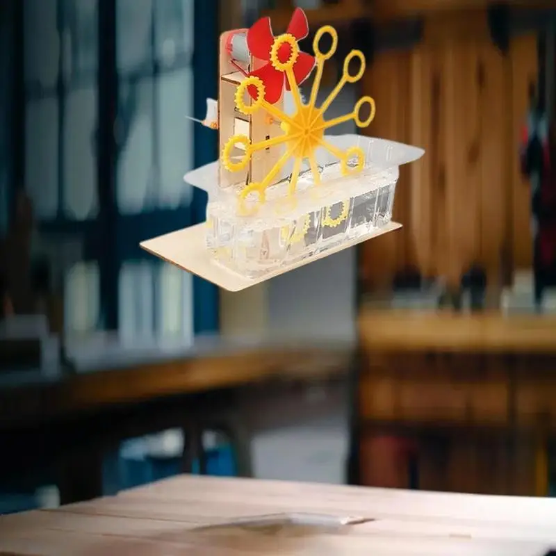 Fabelhaftes Lernspielzeug für Kinder – DIY-Montagepuzzle und Blasenmaschinenmodell