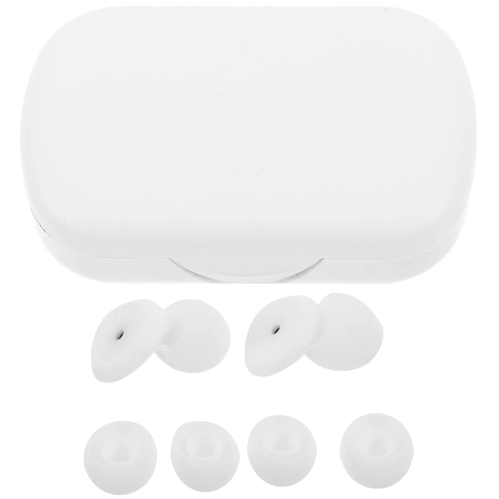 2 Soft Silicone Earplugs for Side Sleepers Matte Surface Low Friction Comfort All Night Wear Noise Reduction 45Db Snoring