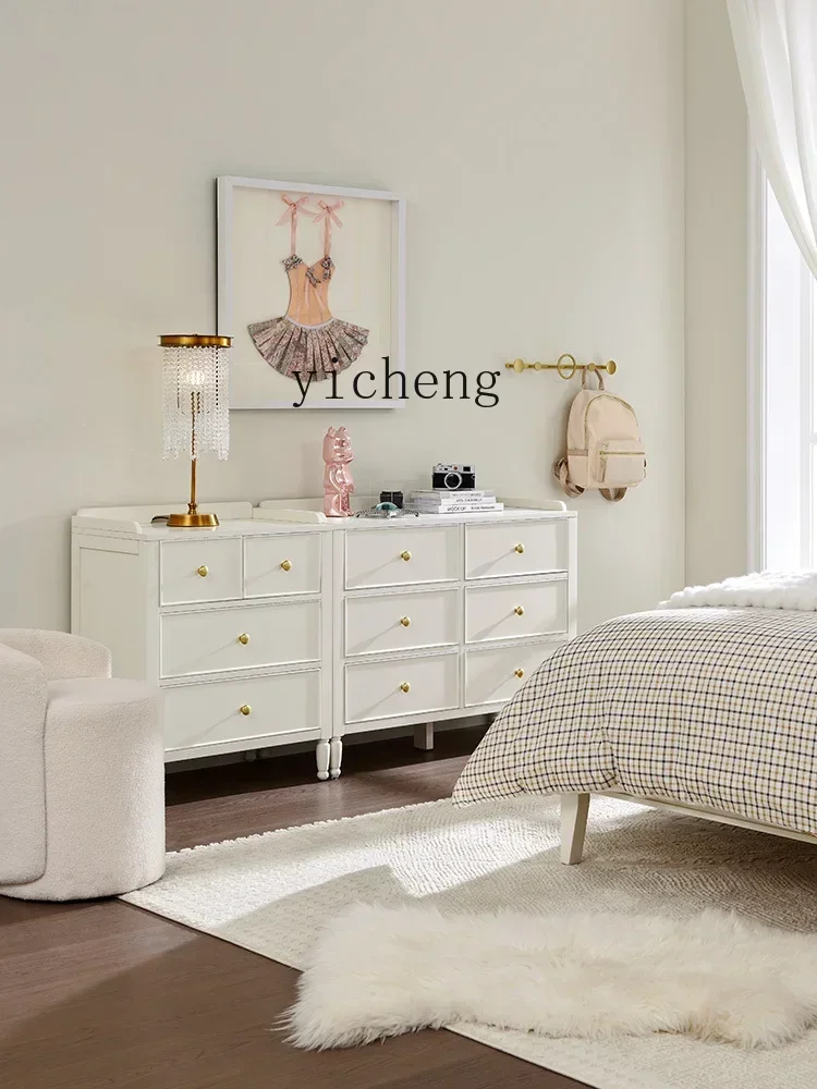 b9.21-Modern Solid Wood Chest of Drawers Storage Simple Home with Drawer Cabinet