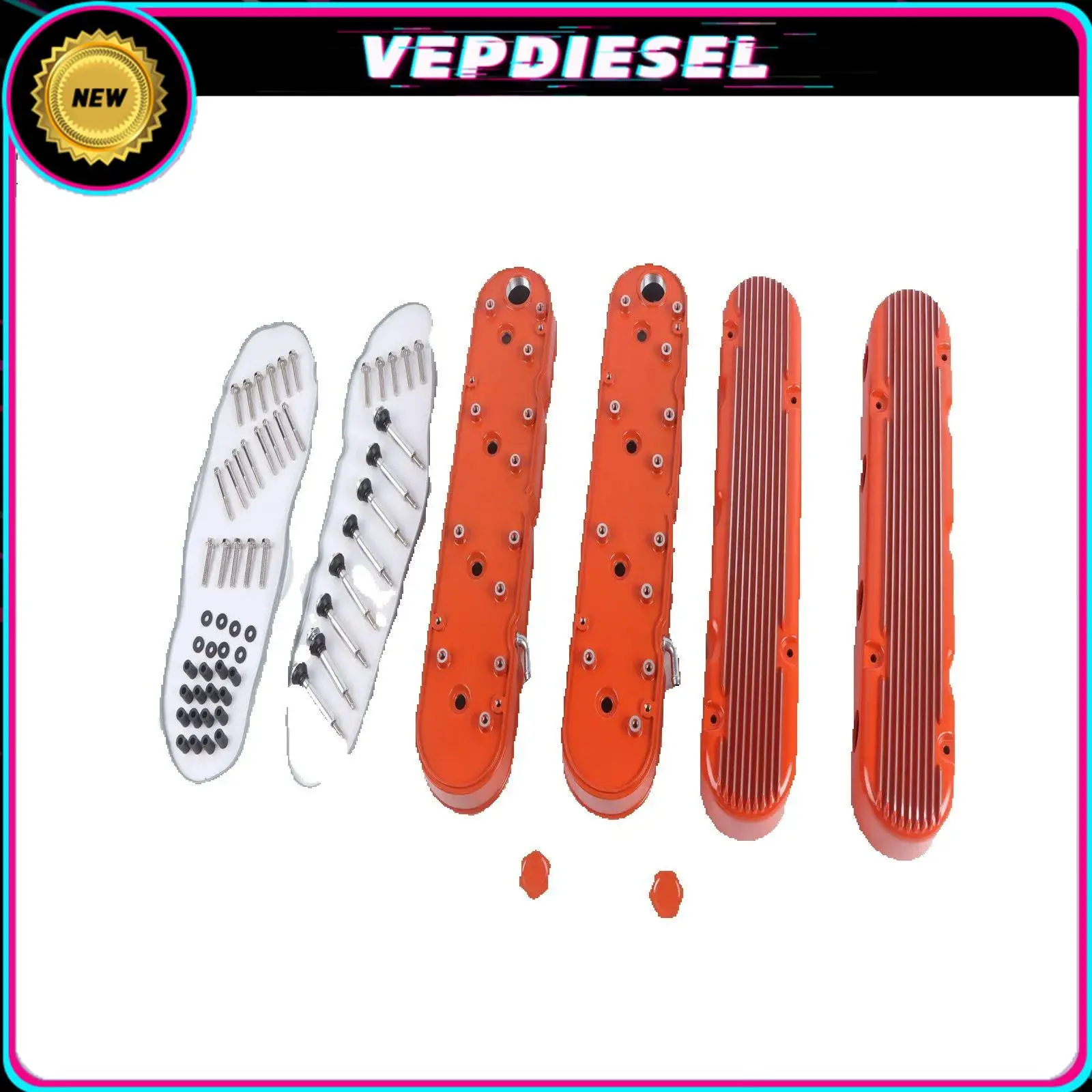 241-183 Orange Valve Covers FOR LS Chevy LS1 LS2 LS3 LSX 12558948 12570616 D580 Car Accessories Parts