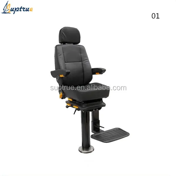 Airow auto Customized PU Captain's Chair for Marine Vessels Luxurious Boat Driving Seat with Steel Hinge CCS Certified
