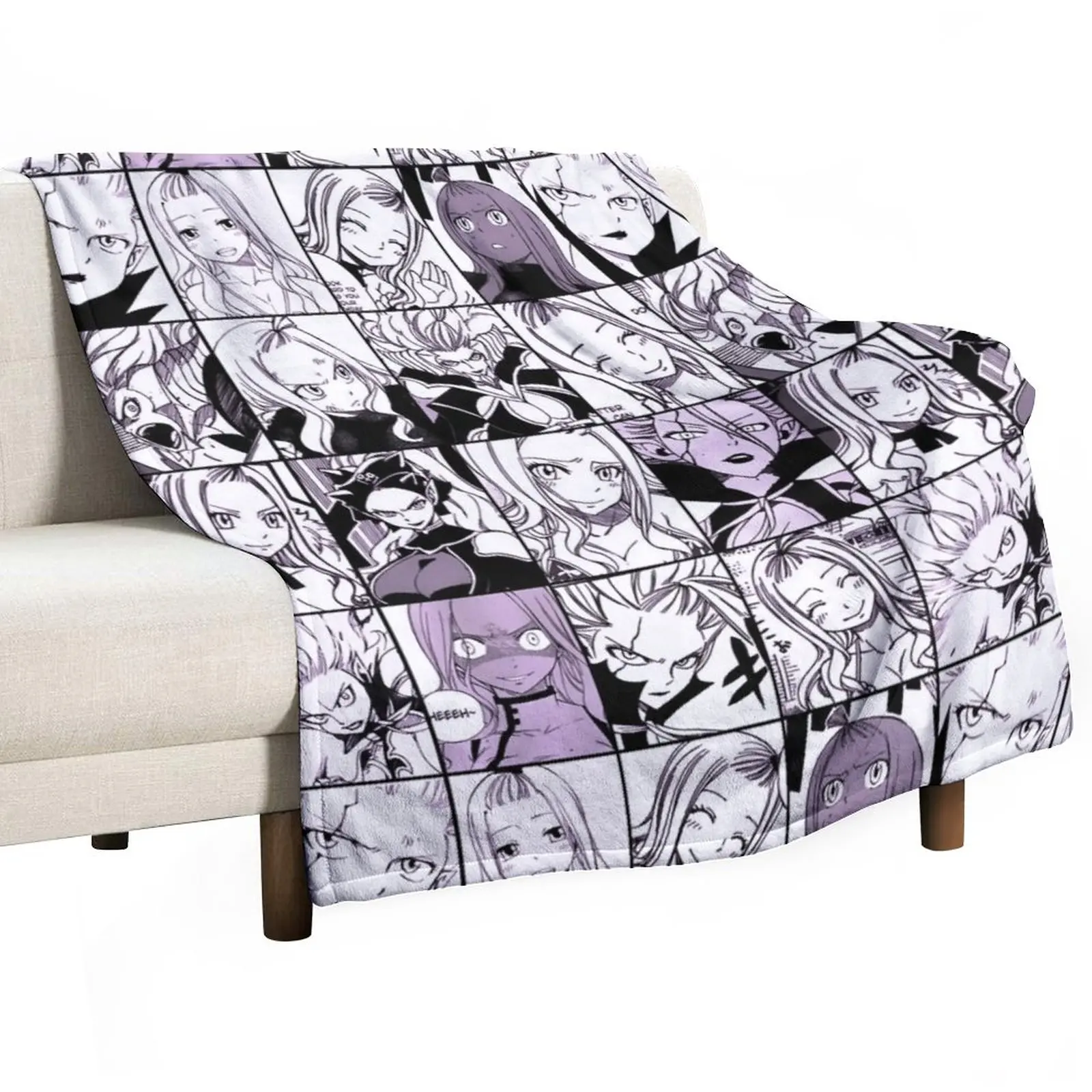 

Mirajane- collage color version Throw Blanket Retro Blankets Heavy Blanket