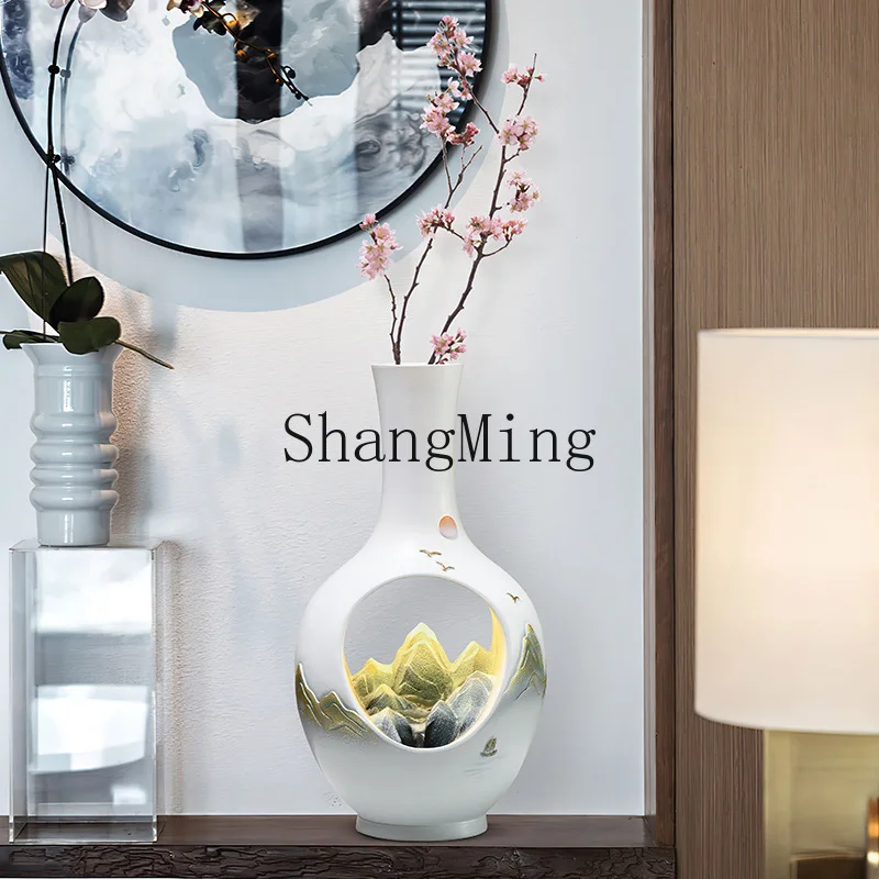 

ZYY new Chinese living room TV cabinet desktop vase decoration living room entrance landscape ornament