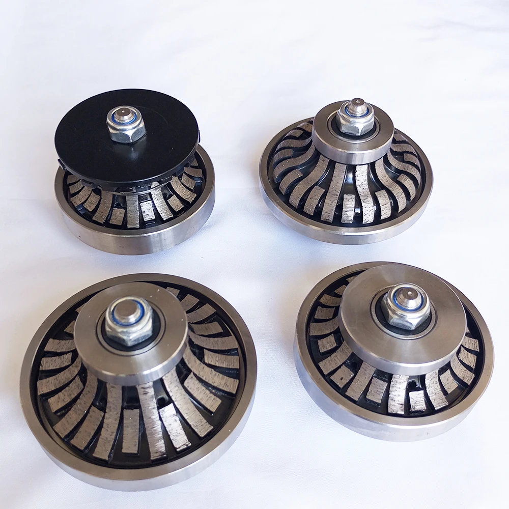Diamond Profile Grinding Wheel Sintering Welding Segmented Metal Bond B10B20F20V20 M14 For Granite Marble Edge Hand Router Bit