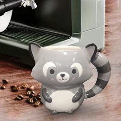 400-500ML Children Milk Coffee Cup With Handle Mug Ceramic Water Cup Heat Resistant Cartoon Mouthwash Toothbrush Bear Panda Toon