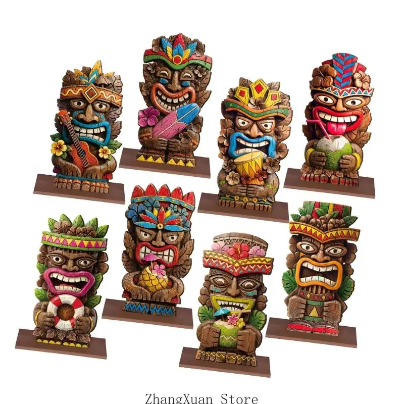 Tischfiguren-Set aus Holz, 8 bunte Partyfiguren für Präsentationen, 3 x – Detail 10