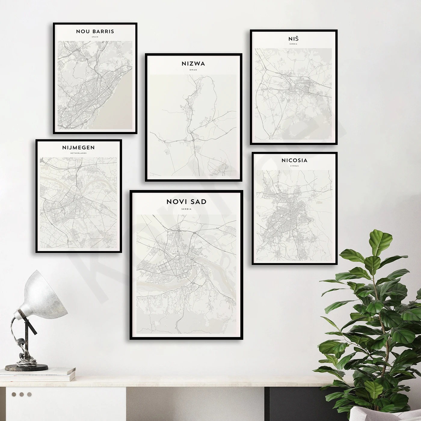 Nuku'alofa.Nuremberg. نوفوسيبيرسك. نوفي ساد.نوباريس.نوتينغهام. نورويتش. نورثامبتون. نزاه. نيكوسيا لطيفة. ملصق خريطة المدن