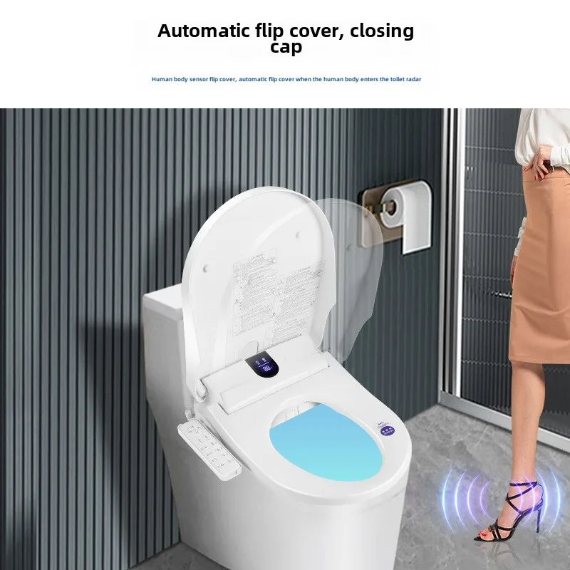 Auto Open Intelligent U-Shape Toilet Seat Cover with Heating, Washing and Drying Functions