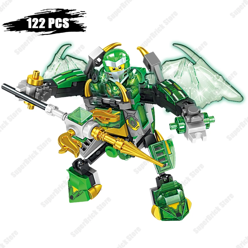 2023 Ninja Mini Action Figures Mech Building Blocks Kits Classics Characters Kai Jay Lloyd Cole Model Bricks Sets Toy Kids Gifts